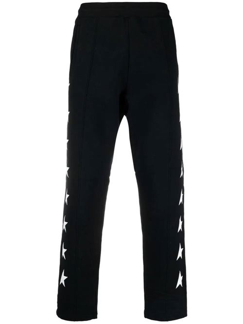 Pantaloni sportivi con motivo stella in cotone nero Golden Goose | GMP00877P00053280203